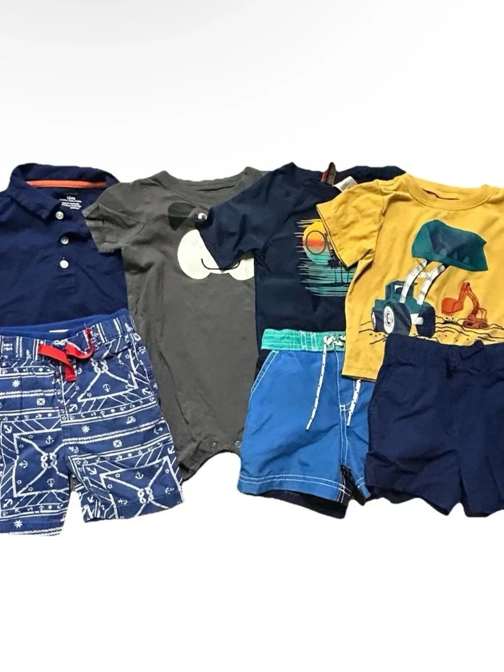 Toddler Boy Summer Clothing Romper Shorts T Shirts Swim Trunks Size 18 Months